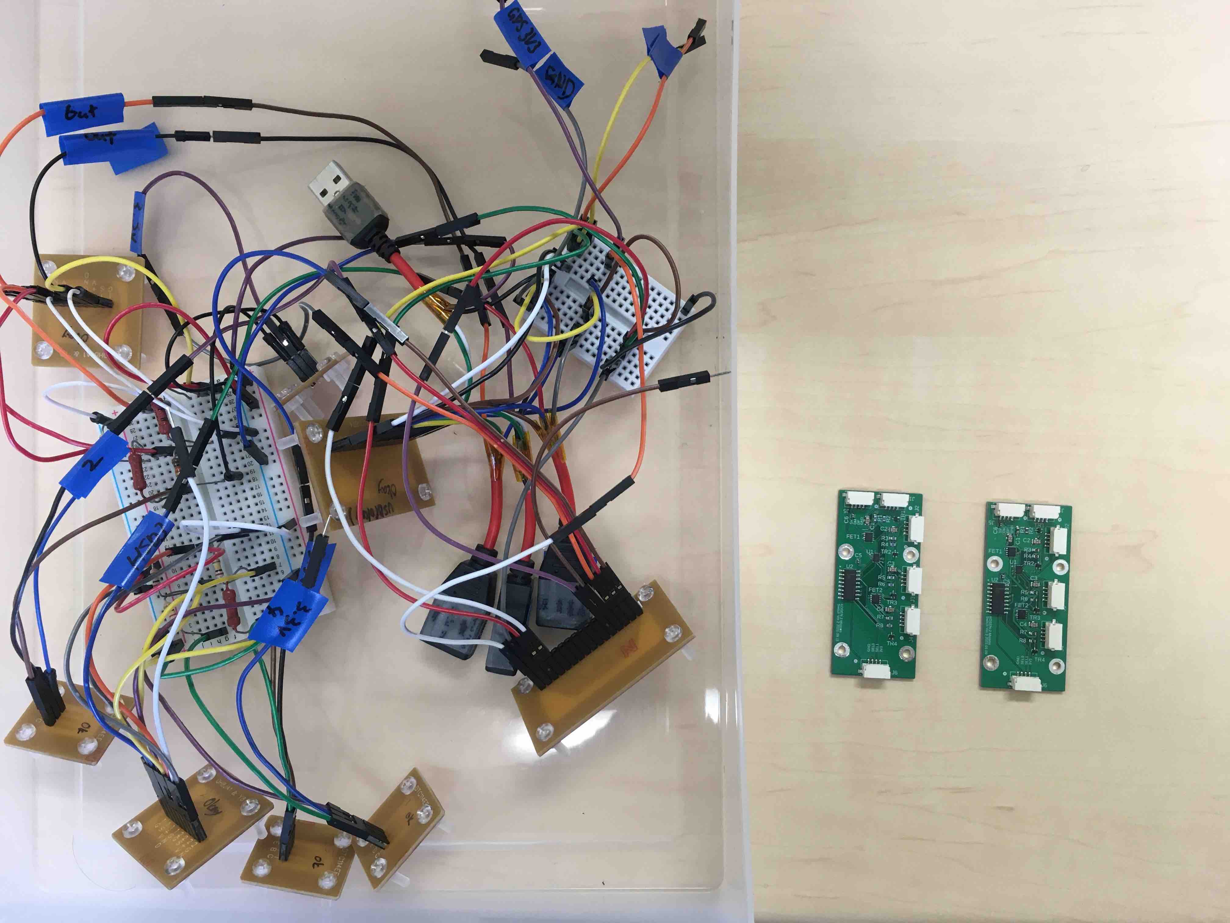 Photo of BBM, EM, and FM of KOSEN-2 Mission Instrument Control Component.